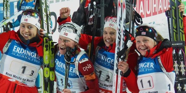 obrázek: Biatlonová štafeta opět v norském držení