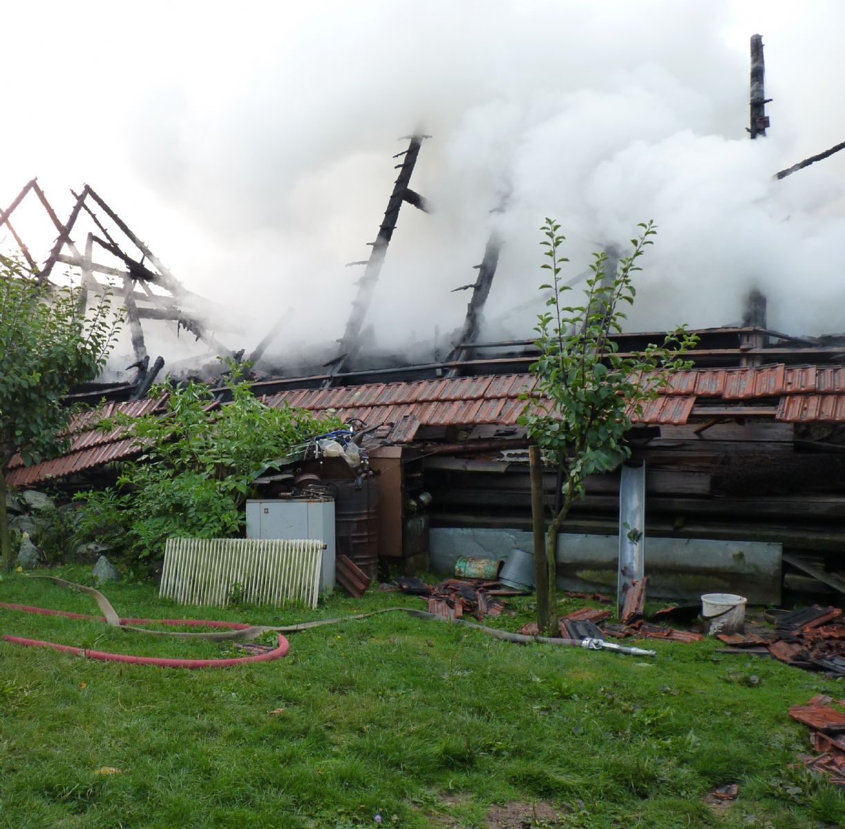 Blesk zapálil stodolu v Holubí Zhoři