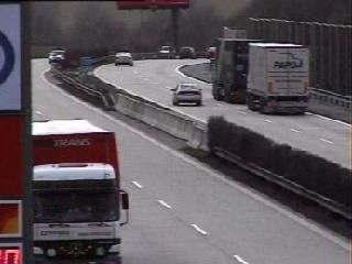 obrázek: Čtyři kamiony se srazily na dálnici na Vysočině