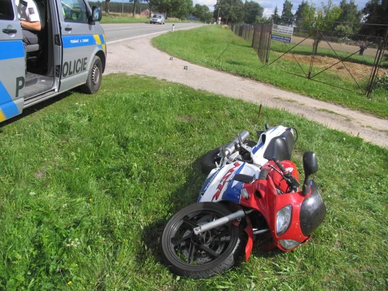 obrázek: Dva motorkáři havarovali v sobotu na Vysočině