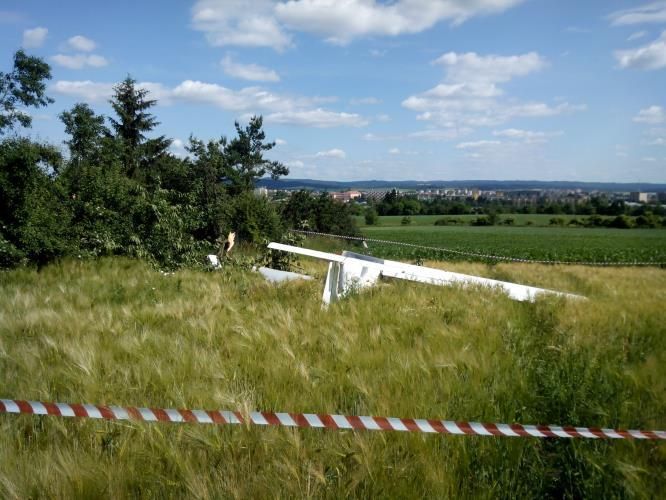 obrázek: Dvě zranění po nehodě letadla na Třebíčsku