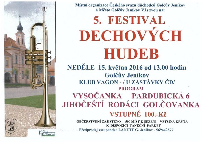 obrázek: Festival Dechových hudeb v Golčově Jeníkově