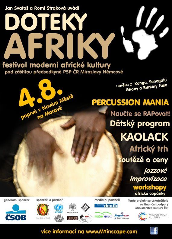 Festival Doteky Afriky bude letos v Novém Městě na Moravě