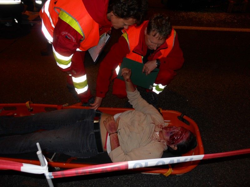 Hromadná bouračka v Jihlavském tunelu - naštěstí jen cvičení