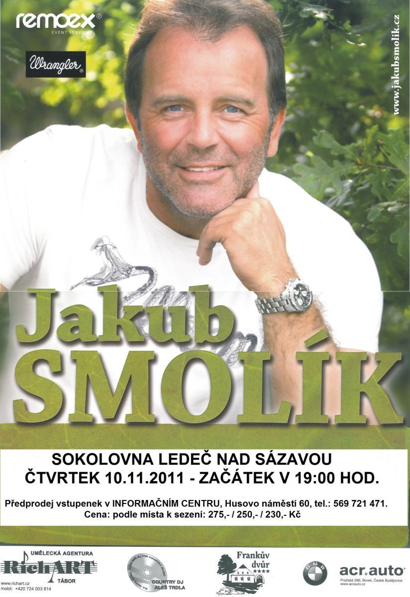 Jakub Smolík vystoupí v Ledči