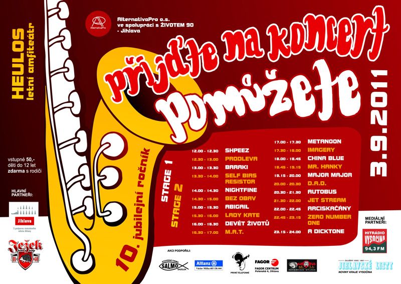 Jihlava hostí koncert, který pomůže