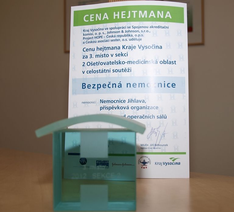 Jihlava má třetí místo v soutěži Bezpečná nemocnice