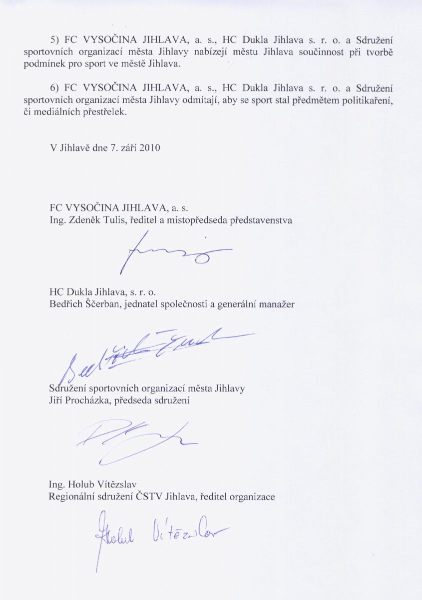 obrázek: Jihlavští sportovci: Sport nerozděluje, ale sbližuje
