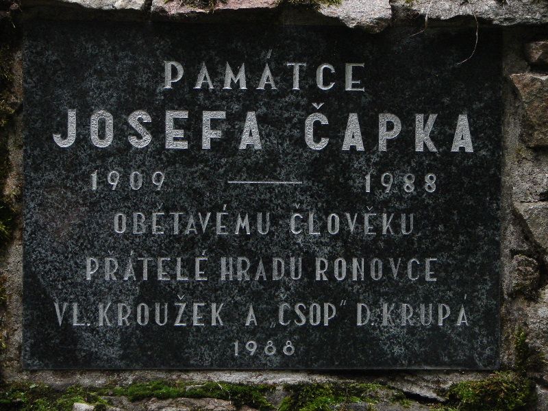 Josef Čapek, hrad Ronovec a Dolní Krupá