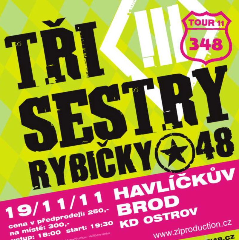 Kapely Tři Sestry a Rybičky 48 míří na havlíčkobrodský Ostrov