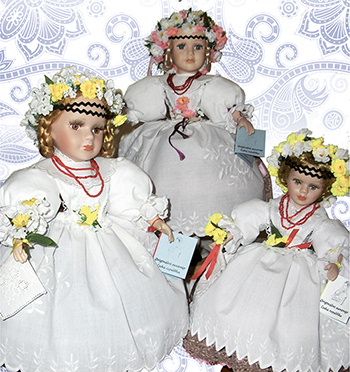 obrázek: Krojované panenky Marie Žilové a Evy Jurmanové v Telči