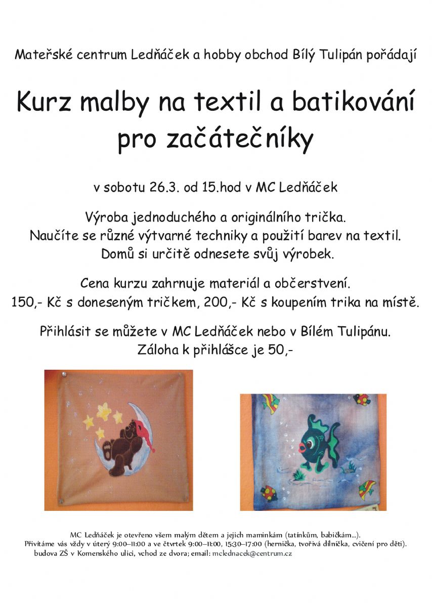 Ledečský Ledňáček v březnu chystá zajímavý program