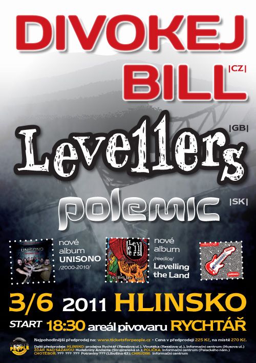 obrázek: Léto s Rychtářem 2011 odstartují Divokej Bill, Levellers a Polemic