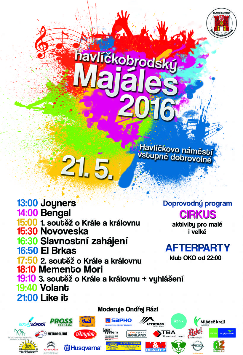 Majáles v Havlíčkově Brodě nebude jen o hudbě