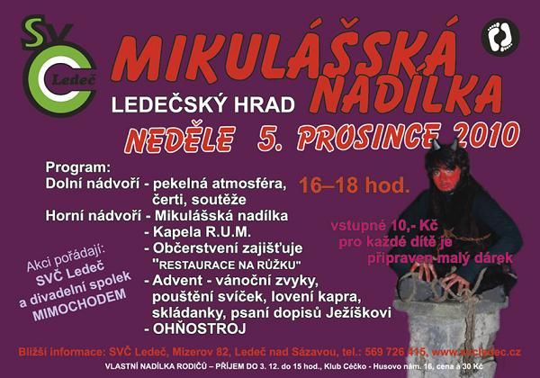Mikulášská nadílka na hradě v Ledči