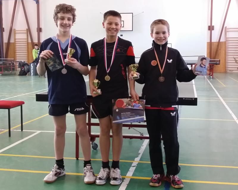 obrázek: Mladší žáci v Polné: Jadrný, Lengal a Karel