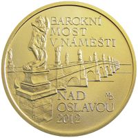 Most v Náměšti nad Oslavou na zlaté minci