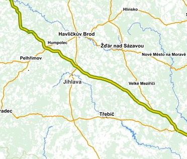 obrázek: Na dálnici D1 se na Jihlavsku srazila po půlnoci dvě auta