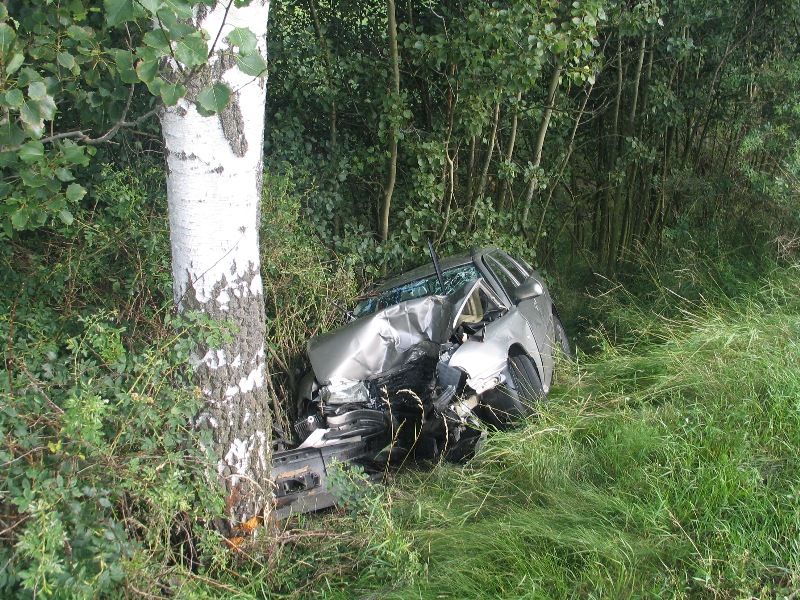 Náraz do stromu a alkohol na Pelhřimovsku