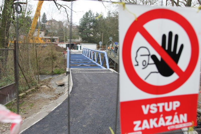 Nová lávka do konce roku v Helenínské ulici v Jihlavě