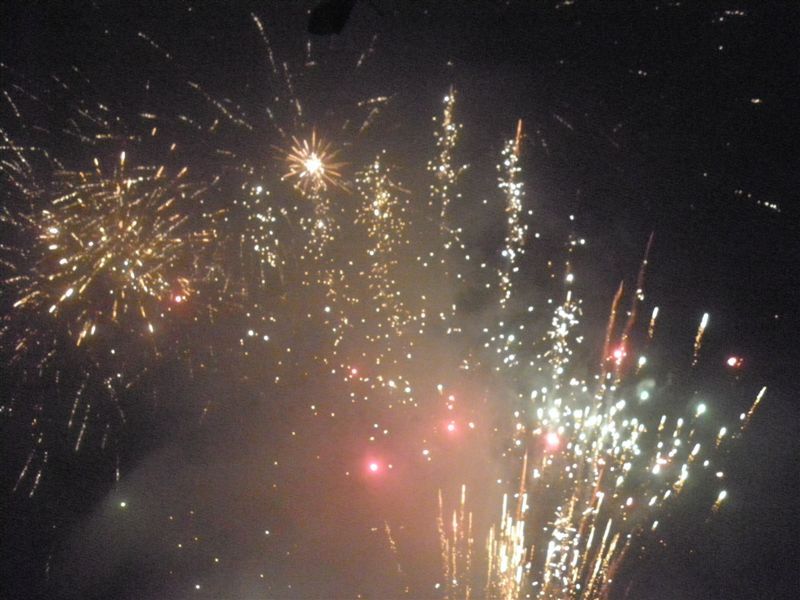 Novoroční ohňostroj 2013 na jaroměřickém náměstí