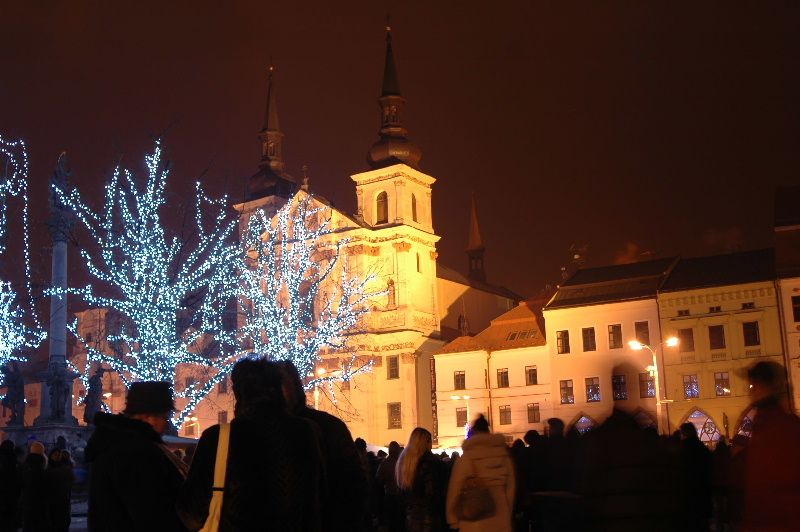 Novoroční ohňostroj se rozzářil nad Jihlavou