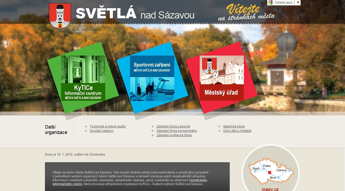 Nový web Světlé nad Sázavou