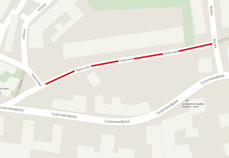 obrázek: Od čtvrtka neprojedou řidiči Tkalcovskou ulicí v Třebíči