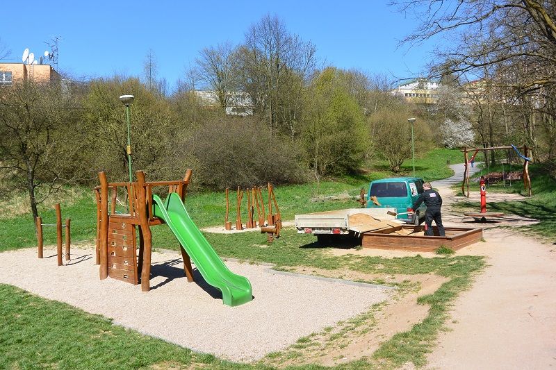 obrázek: Pískoviště v Třebíči pro děti jsou čistá