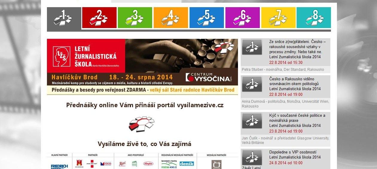 obrázek: Program Letní žurnalistické školy on-line na webu