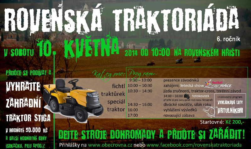 Rovenská traktoriáda o víkendu v Rovné
