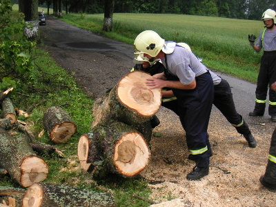 obrázek: Silný vítr na Vysočině lámal stromy a odnášel plechy ze střech