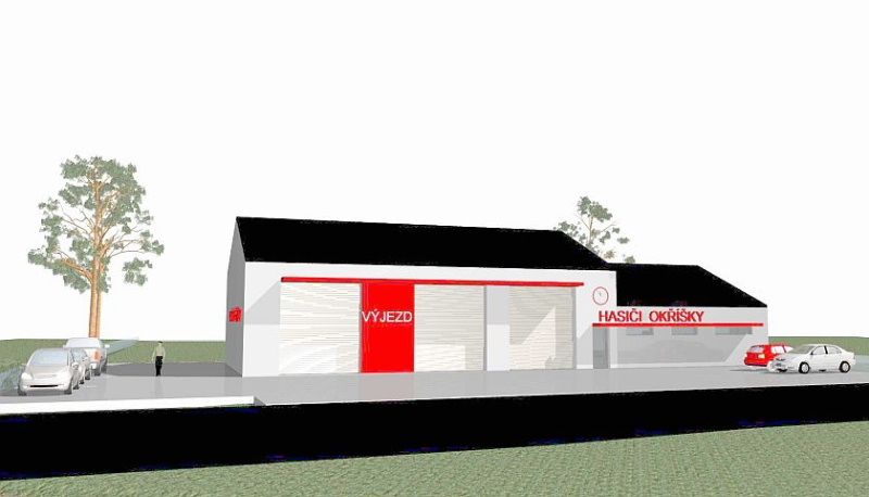 obrázek: Slavnostní otevření nové hasičské zbrojnice v Okříškách