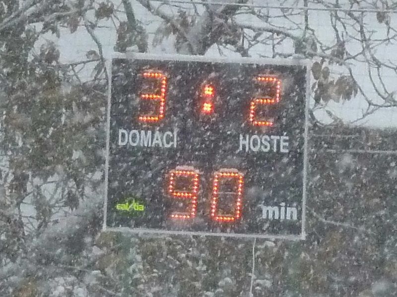 Sníh doprovodil duel Borové s Leštinou