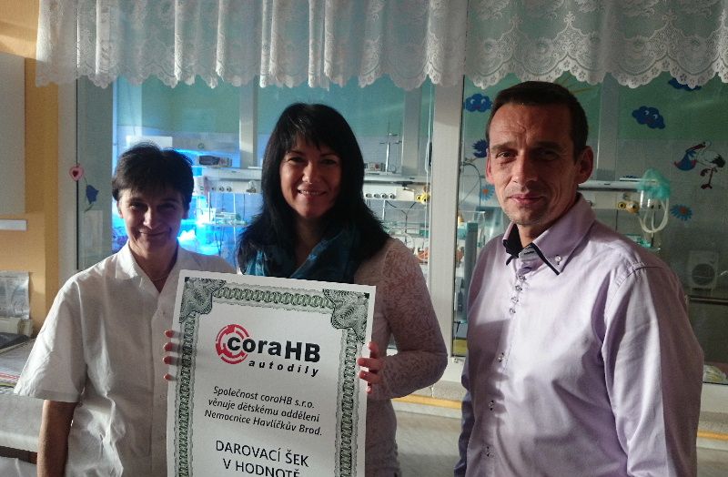 Společnost CoraHB znovu přispěla na přístroje pro děti
