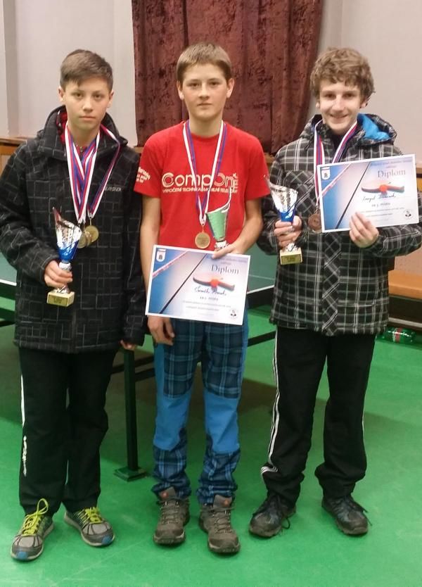 obrázek: Starší žáci Čermák a Němcová krajskými přeborníky