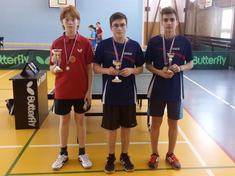 obrázek: Starší žáci v Polné: Švihálek, Karel a Navrkal