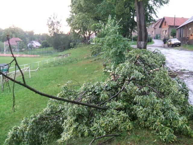 Středeční bouřky řádily na Vysočině