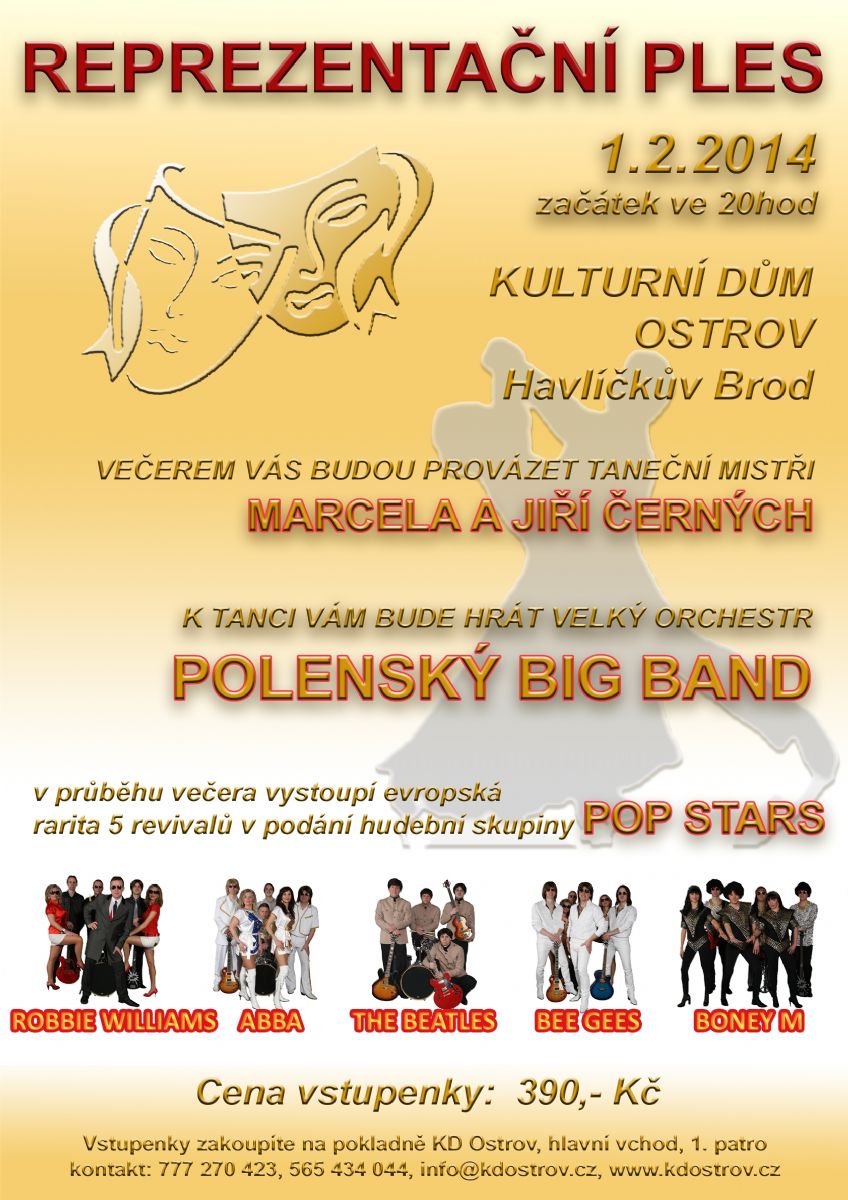 Světové kapely na Reprezentačním plese KD Ostrov