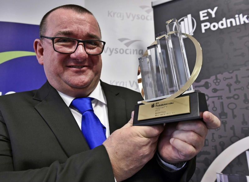 Titul EY Podnikatel roku 2015 Kraje Vysočina pro Rudolfa Penna
