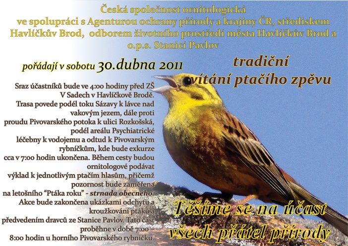 Tradiční vítání ptačího zpěvu v Havlíčkově Brodě
