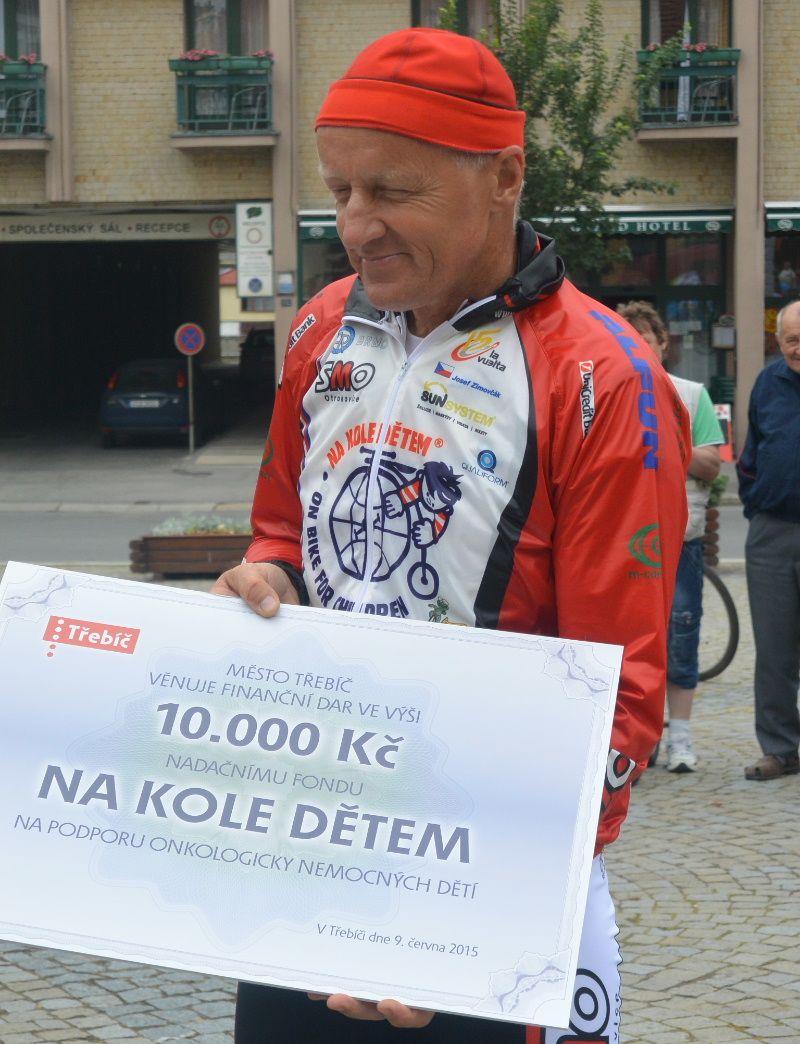 obrázek: Třebíč přivítala charitativní cyklotour