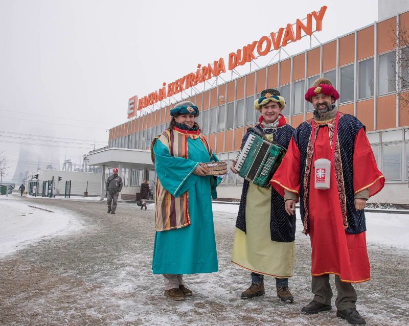 obrázek: Tříkrálová koleda v elektrárně Dukovany