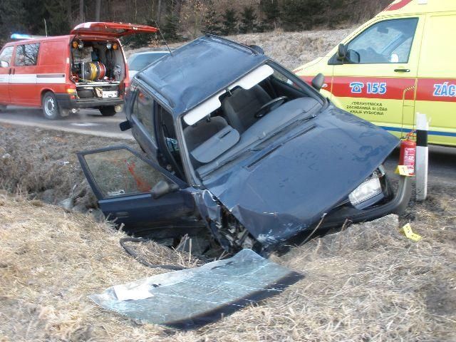 U Krahulova na Třebíčsku havarovala škodovka