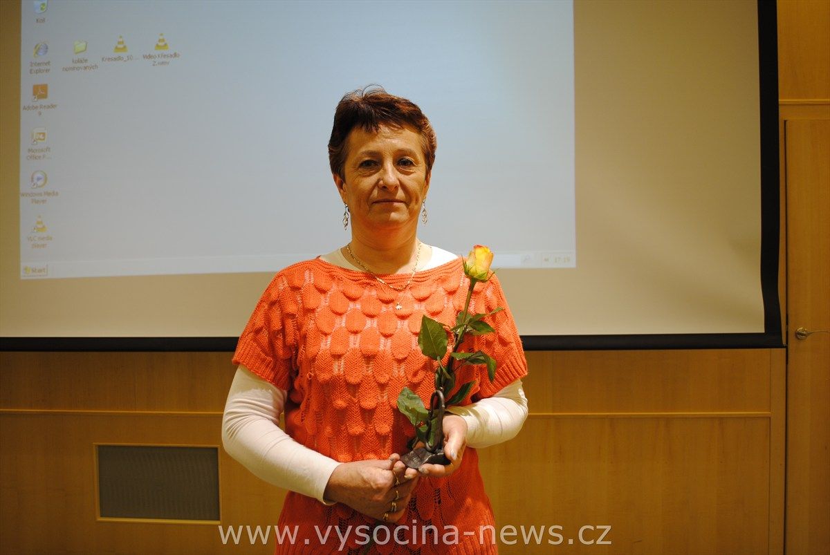 V Chotěboři ocenili dobrovolníky, Křesadlo získala Jana Sochůrková