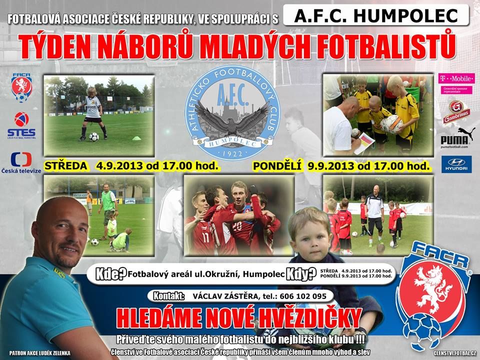 V Humpolci hledají mladé fotbalisty