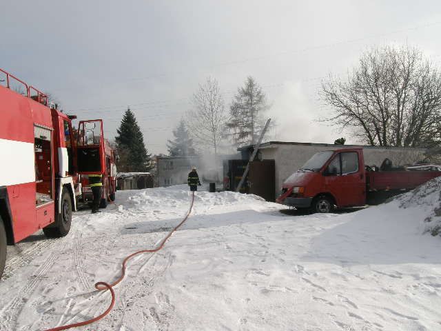 V Třebíči dnes hořela garáž