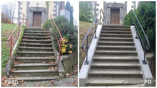 obrázek: V Třebíči Sokolí půjdete do kaple po novém schodišti