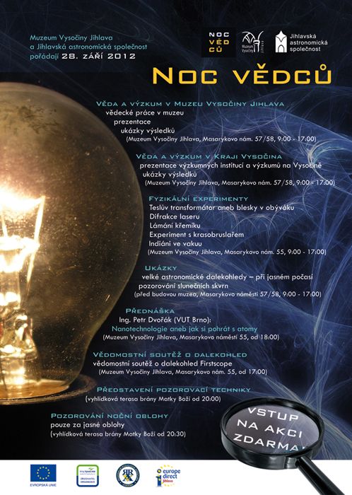 Vědecká noc v jihlavském Muzeu Vysočiny