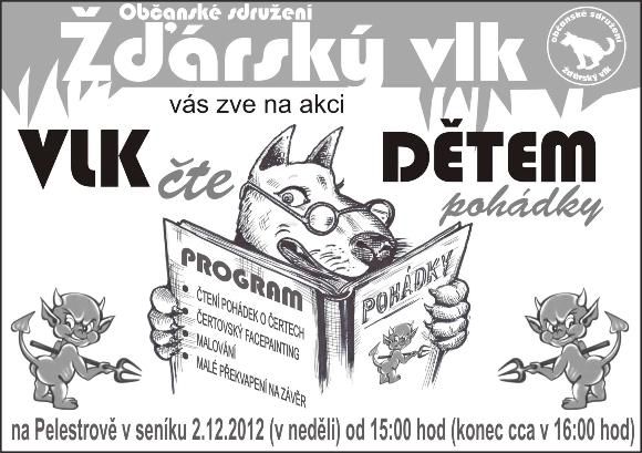 Vlk čte dětem pohádky